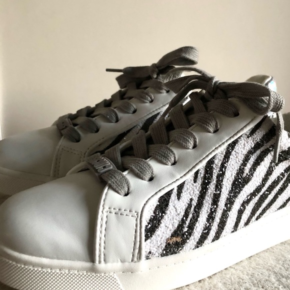 Sam Edelman Circus Devin Zebra Accent Lace Up Sneaker Tennis Shoe size 8 - Picture 13 of 16